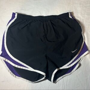 Nike Dri Fit Black and Purple Athletic Shorts Lightweight Design XS